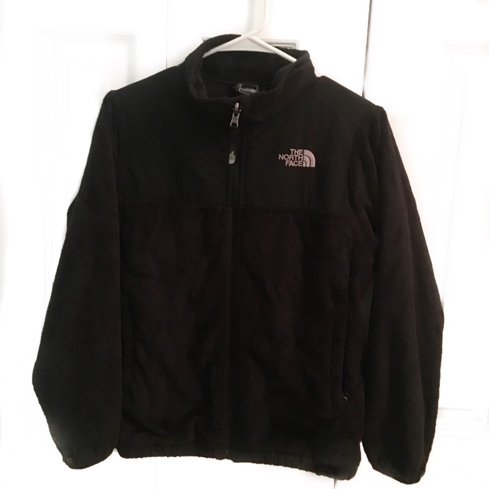 The North Face fuzzy zip up jacket